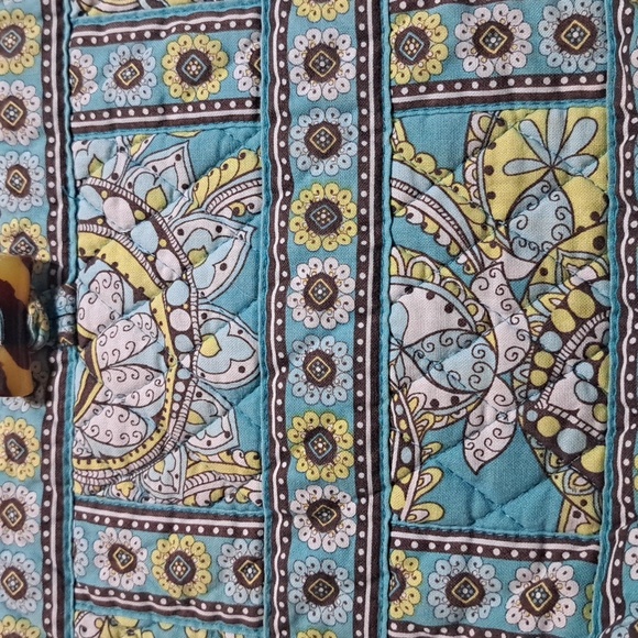 P5 Vera Bradley Peacock Tote Retired Double Handle Toggle Shoulder Bag Small - Picture 4 of 9